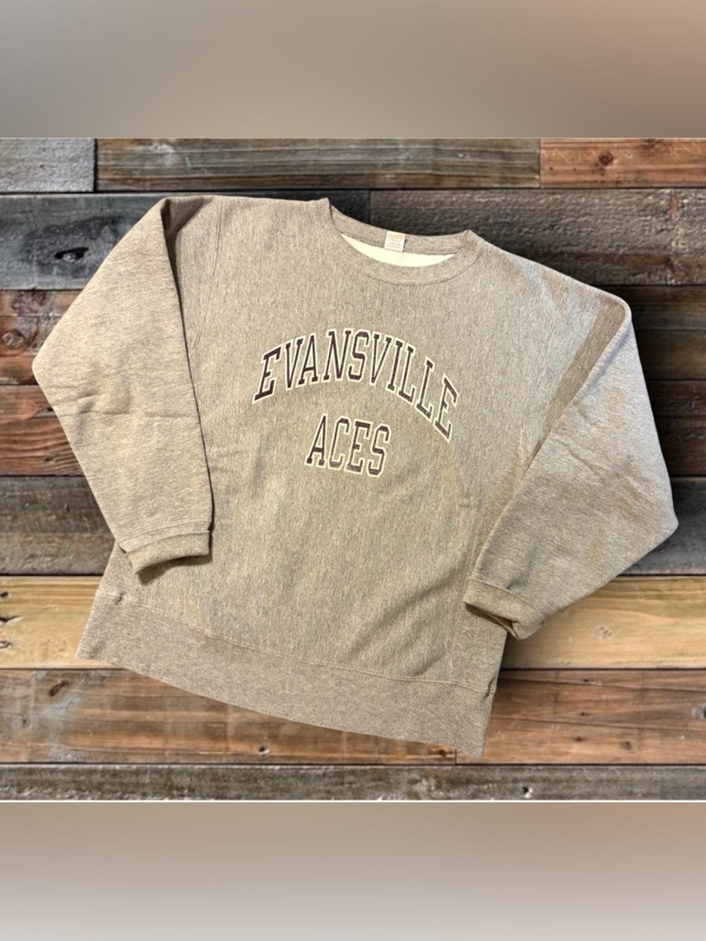SUGAR CANE TOYO ENTERPRISE “EVANSVILLE ACES” VINTAGE SWEATSHIRT- SIZE LARGE